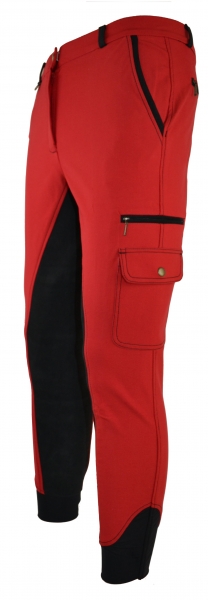 Kinder Vollbesatzreithose "Cargo Pant" in rot